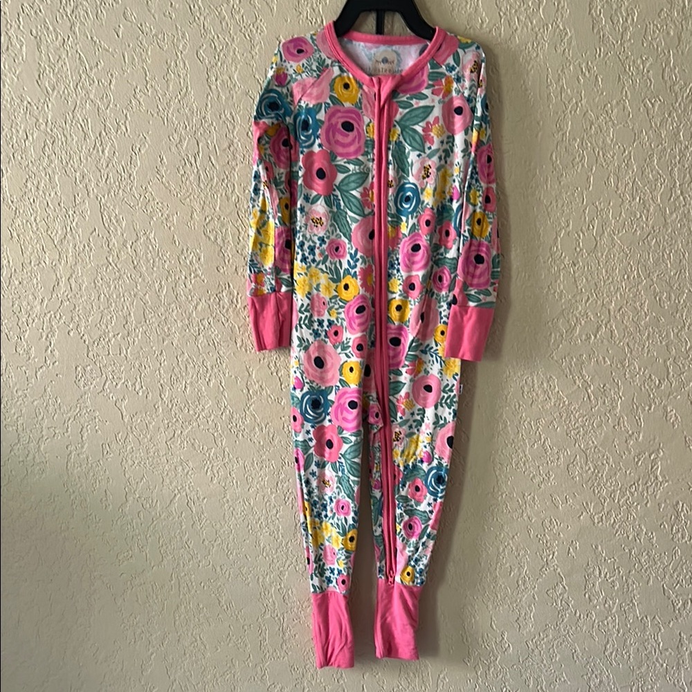 Little Sleepies Colorful Floral Kids Footie